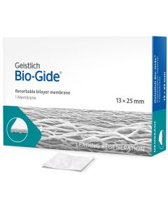 Geistlich Bio-Gide Resorbable bilayer membrane 13x25 mm packaging